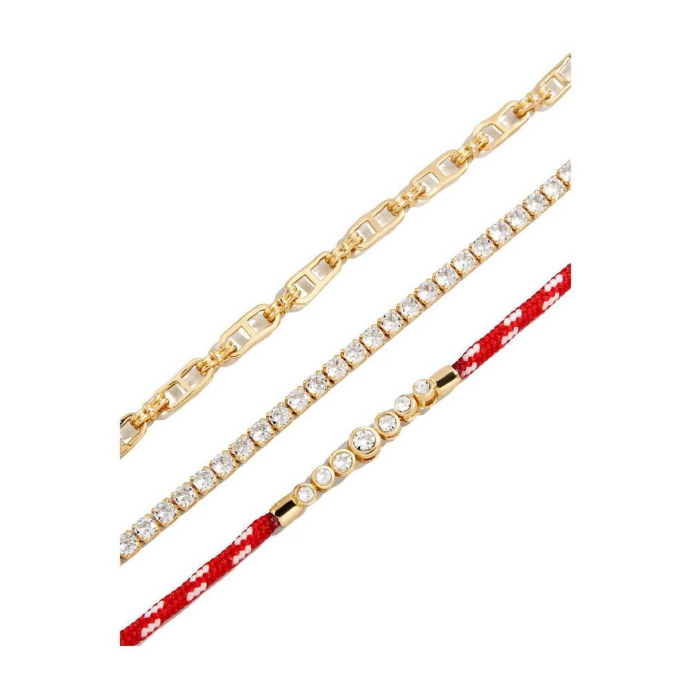 NEW BAUBLEBAR rowan layered bracelet in red and gold - Picture 5 of 5